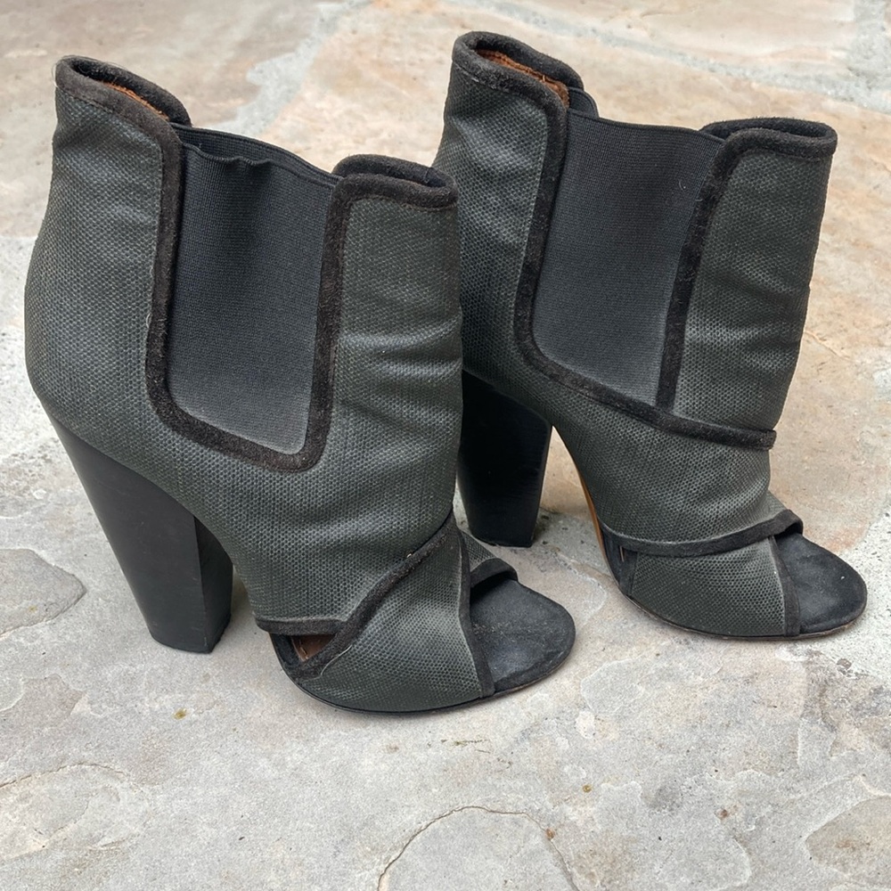 Givenchy Canvas Peep Toe Bootie